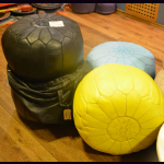 Poufs - Sitzkissen aus Leder