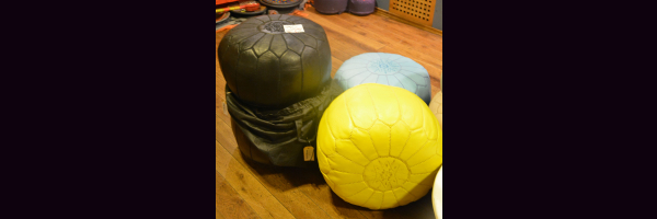 Poufs - Sitzkissen aus Leder