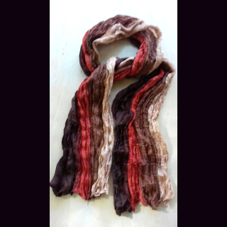 Seidenschal crinkle Farbverlauf Erdt&ouml;ne