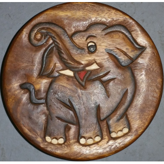 Kinderhocker ELEFANT mit erhobenem R&uuml;ssel