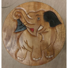 Kinderhocker ELEFANT mit erhobenem R&uuml;ssel