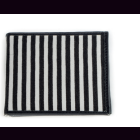 Geldb&ouml;rse CANVAS / LEDER schwarz-wei&szlig; gestreift 22,5x10,5