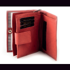 Geldbörse aus rotem Leder