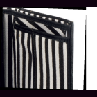 Geldb&ouml;rse CANVAS / LEDER schwarz-wei&szlig; gestreift 21x12