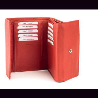 Geldbörse aus Leder (rot)