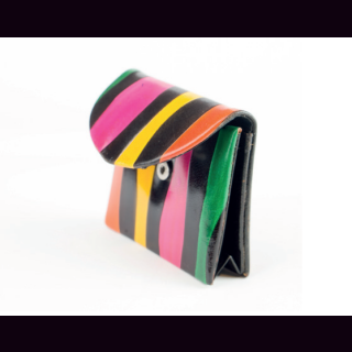 Geldb&ouml;rse BUNTES ZEBRA 9,5x7x3