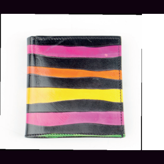 Geldb&ouml;rse BUNTES ZEBRA 12  x 10 cm quer