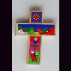Kreuz S-M SONNE/Baum-VOGEL-BLUME-HAUS ca. 12 x 8,5 cm