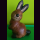 Hase 5" hockend Chancha-Holz mit links gedrehtem Kopf