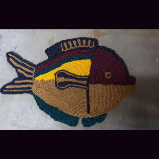 KOKOSmatte FISCH - bunter Kugelfisch