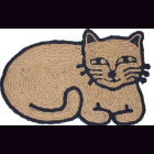 KOKOSmatte KATZE Kontur KATZE mit Schnurrhaaren  60 x 40...