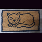 KOKOSmatte KATZE mit weit ge&ouml;ffneten Augen