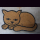 KOKOSmatte KATZE Kontur auf der Lauer 74 x 43 x 2 cm