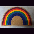 KOKOSmatte REGENBOGEN Kontur halbrund   80 x 48 x 2 cm