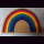 KOKOSmatte REGENBOGEN Kontur halbrund   80 x 48 x 2 cm