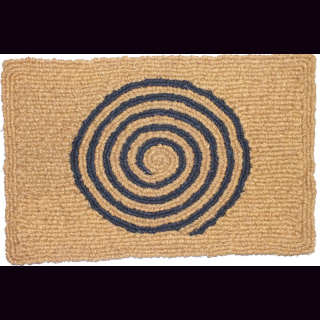 KOKOSmatte SPIRALE schwarz 58 x 38 x 2 cm