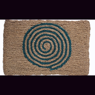 KOKOSmatte SPIRALE gr&uuml;n 58 x 38 x 2 cm