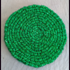 KOKOSmatte  RUND D15-16 cm Untersetzer gr&uuml;n