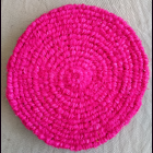KOKOSmatte  RUND D25 cm Untersetzer pink