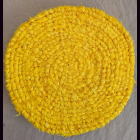 KOKOSmatte  RUND D25 cm Untersetzer gelb