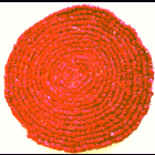 KOKOSmatte  RuND D45 cm  Untersetzer helllrot