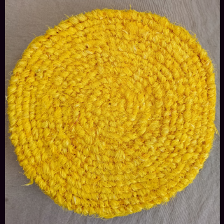 KOKOSmatte  RUND D45 cm Untersetzer gelb