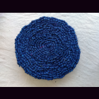 KOKOSmatte  RUND D45 cm Untersetzer dunkelblau