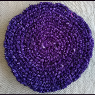 KOKOSmatte  RUND D45 cm Untersetzer violett
