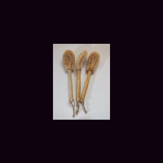 KOKOSb&uuml;rste hell Hufeisenform mit Holzgriff