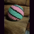 Jonglierball geh&auml;kelt D 7 cm