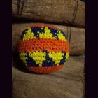 Jonglierball geh&auml;kelt D 7 cm