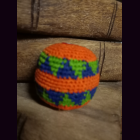 Jonglierball geh&auml;kelt D 7 cm