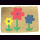KOKOSmatte BLUMEN - 3 gro&szlig;e bunte BLUMEN 71x47x2 cm