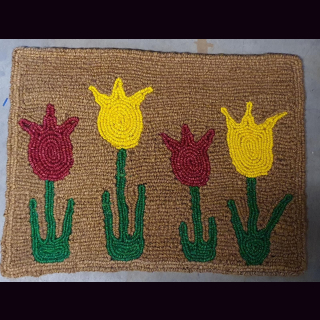KOKOSmatte BLUMEN -4 Tulpen 71x47x2 cm