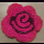 KOKOSmatte  Untersetzer ROSENBL&Uuml;TE pink D 15 cm