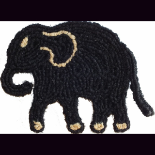 KOKOSmatte Untersetzer ELEFANT 26 x 19 x 2 cm