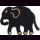 KOKOSmatte Untersetzer ELEFANT 26 x 19 x 2 cm