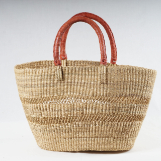 Korb BOLGATANGA Oval 01 &ndash; ca. H 30 cm, L 53 cm, &Oslash; 23 cm