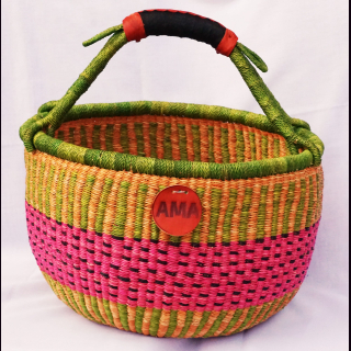 Korb BOLGATANGA Rund 34 &ndash; ca. H 24 cm, &Oslash; 33 cm