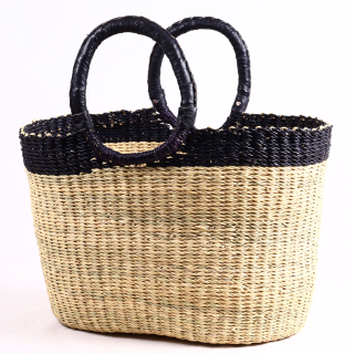 Korb Oval, dicker Rand 05 &ndash; ca. H 27 cm, L 43 cm, &Oslash; 23 cm