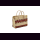 Palmblatt DOUM Tasche City violett-orange Gr.1 &ndash; ca. L 34 cm, B 13 cm, H 20/25 (37) cm