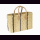 Palmblatt DOUM Tasche X-Streifen Gr.2, blau &ndash; ca. L 48 cm, B 18 cm, H 32 cm