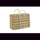 Palmblatt DOUM Tasche gr&uuml;n-orange kariert Gr.2...