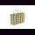 Palmblatt DOUM Tasche kariert Gr.1, gr&uuml;n &ndash; ca. L 40 cm, B 15 cm, H 28 cm