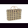 Palmblatt DOUM Tasche kariert Gr.2, blau &ndash; ca. L 48 cm, B 18 cm, H 32 cm