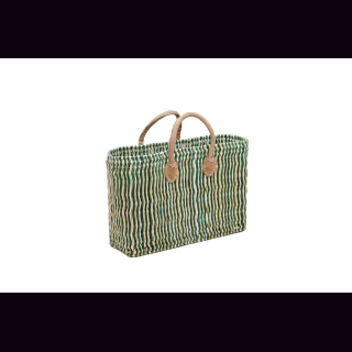 Palmblatt DOUM Tasche liniert Gr.1, gr&uuml;n &ndash; ca. L 40 cm, B 15 cm, H 28 cm