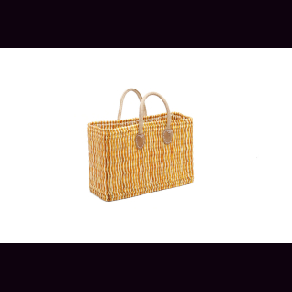 Palmblatt DOUM Tasche liniert Gr.1, orange &ndash; ca. L 40 cm, B 15 cm, H 28 cm