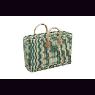 Palmblatt DOUM Tasche liniert Gr.2, gr&uuml;n &ndash; ca. L 48 cm, B 18 cm, H 32 cm