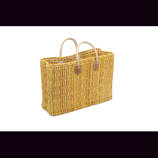 Palmblatt DOUM Tasche liniert Gr.2, orange &ndash; ca. L 48 cm, B 18 cm, H 32 cm