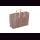 Palmblatt DOUM Tasche liniert Gr.2, violett &ndash; ca. L 48 cm, B 18 cm, H 32 cm